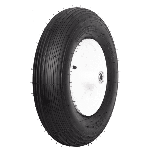 Hi-Run Ribbed 4.00-6 4PR Wheelbarrow Tire Assembly 5/8
