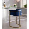 thumbnail image 4 of Meridian Furniture Donatella Navy Velvet Stool, 4 of 5