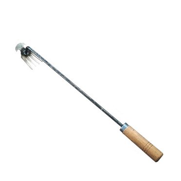 Outil de Désherbage, Nouvel Outil de Désherbage en Acier Inoxydable durable et de Haute Qualité, Outil de Désherbage 2-en-1 à 4 Dents, Haute Résistance