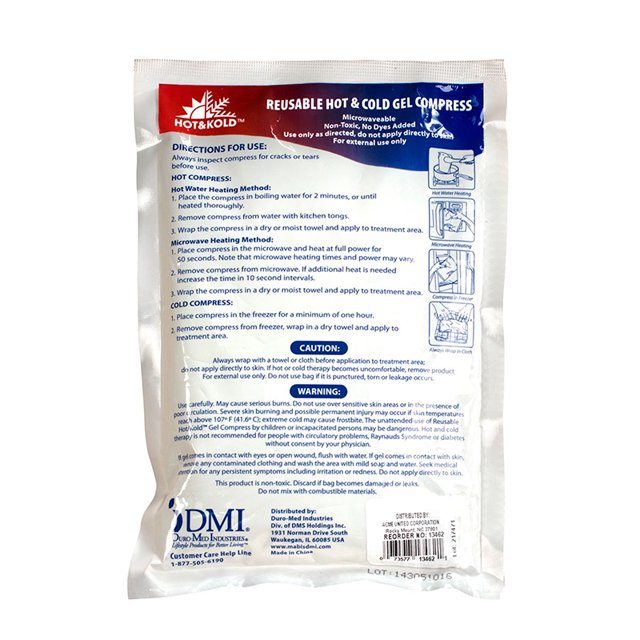 FIRST AID ONLY 12PK REUSABLE HOT/COLD GEL PACKS