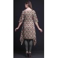 thumbnail image 2 of Bimba Kurti Asymétrique Gris à Imprimé Floral Damassé pour Femmes, Robe d'Été Indienne Tunique XXX-Large, 2 of 6