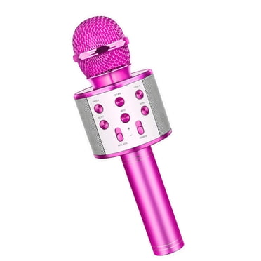 Wireless Bluetooth Karaoke Microphone, Portable Karaoke Machine Mic Speaker Birthday Home Party for All Smartphones PC