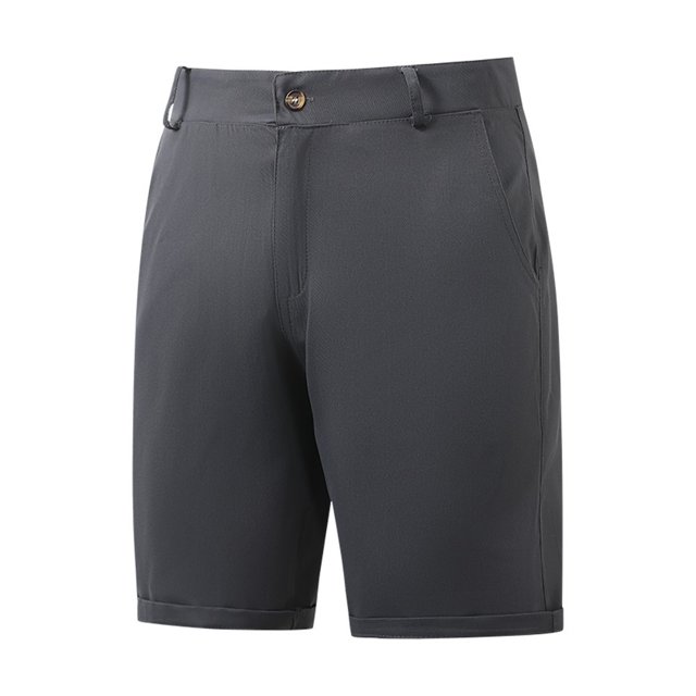 EOYWHK Jean Shorts Men Relaxed Fit Straight Leg Zipper Pockets Solid Color Dress Shorts