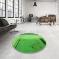 thumbnail image 4 of Ahgly Company Tapis d'Intérieur Lavable en Machine Carré Transitionnel Vert Émeraude, 5 Pieds Carré, 4 of 7