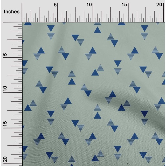 oneOone Silk Tabby Fabric Triangle Geometric Printed Fabric 1 Yard 42 Inch Wide