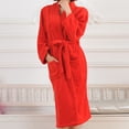 thumbnail image 1 of Gift TIMIFIS Mens Womens Robe Soft Plush Fleece Hooded Bathrobe, Full Length Long Warm Lounge Robe Spa Bath Robe with Hood pring/Summer, 1 of 4