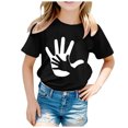 thumbnail image 2 of TZEWGL Hauts à Manches Courtes Imprimés Graphiques Roses pour Enfants Vêtements pour Filles Garçons Taille 8-9T, 2 of 4
