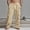 Style2-Khaki mens pants, variant on Mceream Mens Linen Cargo Pants Elastic Drawstring Waist Lightweight Summer Beach Pants Solid Color Casual Straight Trousers Ropa De Hombre Black XL