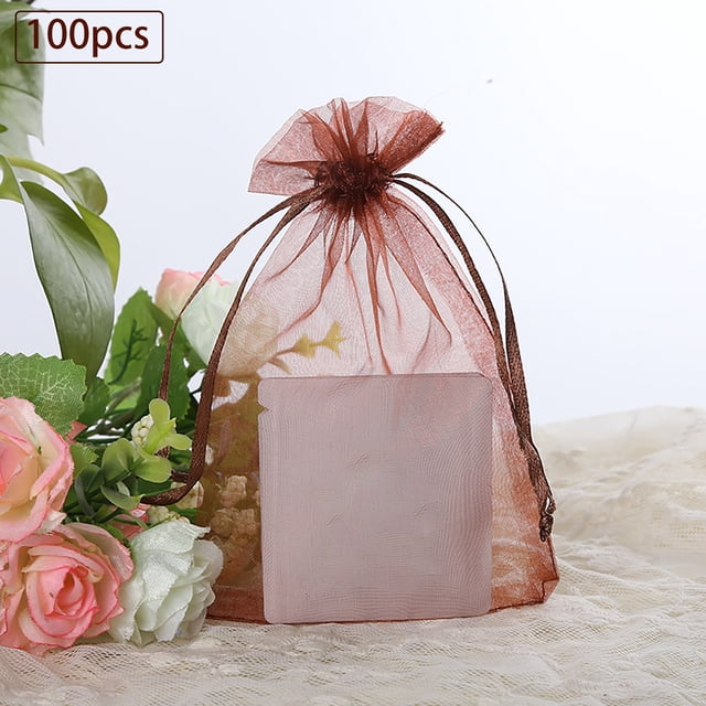 Home Textile Storage Clearance 100 Pack Beautiful Colorful Organza Gift And Favour Bags 9Cm X 12Cm, Home Textile Home Textile Storage