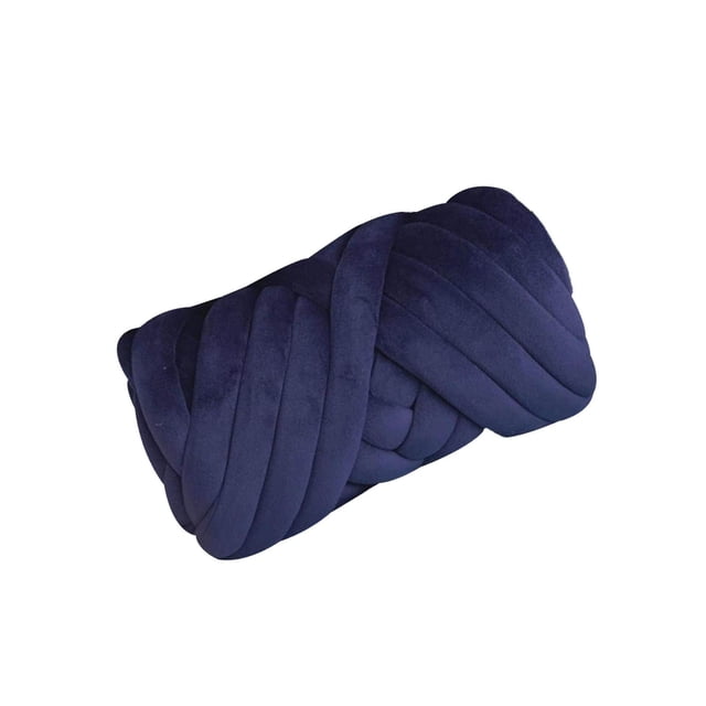 Chunky Yarn Knitting Arm Knit Soft Yarn Yarn Tapestry 250G for DIY Rug Making Sweaters Deep Blue
