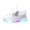 White, variant on dmqupv Light Up Athletic Shoes Boy Girls' Light Up Shoes With Lace Up Bows And Rhinestones Flat Casual Sneakers Pink,Size for US 6