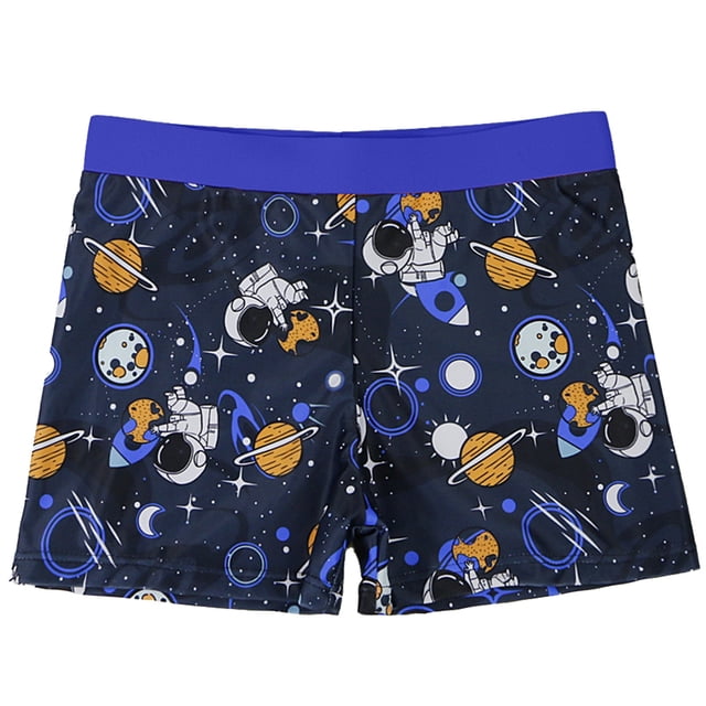 Toddler Boys Summer Swim Trunks Cute Cartoon Breathable Boy Trunks Comfortable Square Surf Shorts Spring Beach Bathing Suits XXXXL