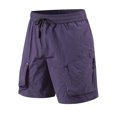 thumbnail image 2 of Sentmoon Cargo Shorts for Men Elastic High Waist Athletic Shorts with Zipper Pockets Men Loose Drawstring Solid Color 2025 Summer Golf Shorts Trendy for Sports Practice Purple XL, 2 of 8