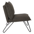 thumbnail image 4 of Chaise Riverdale en Tissu Brun Asphalte avec Pieds Noirs, 4 of 7