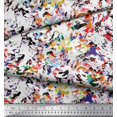 thumbnail image 2 of Soimoi Tissu Satin Modal Tissu à Texture Multicolore Imprimé au Mètre 42 Pouces de Large, 2 of 3