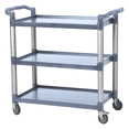 thumbnail image 1 of Chariot Utilitaire Robuste à 3 Tablettes avec Roues, Capacité de 450 Lb, Service Roulant et Chariot Poussoir, Gris - Rangement Mobile pour Usine, Atelier, Restaurant Ou Maison, 1 of 7