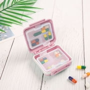 Tyidzon 6 Compartment Travel Pill Organizer, Compact Portable Moistures Proof Pill Case, Small Pill Box for Pocket Purse, Daily Portable Medicine Vitamin Box, Fish Oil Box, Supplement Box