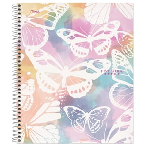 Five Star® 1 Subject Butterflies Notebook
