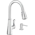 thumbnail image 1 of Hadley Single Handle Pull-Down Kitchen Faucet - with Soap Dispenser, Chrome, 1 of 2