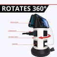 thumbnail image 5 of Bell + Howell Spin Power Station de Charge avec Parafoudre – 4 Prises, 6 Ports USB, Cordon Rétractable de 7 Pieds, Support Téléphone Intégré, 5 of 5