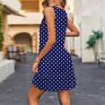 thumbnail image 4 of Ovzne Robes pour Femmes Robe Femme Robe d'Été pour Femmes Mode à Pois Imprimé Poche Sans Manches Robe à Col en V Robe pour Femmes Imprimée Liquidation, 4 of 6