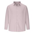 thumbnail image 2 of XZNGL Chemise à Manches Longues Homme Unie Décontractée Mode Col Rabattu Bouton Chemise à Manches Longues Blouse Chemises Habillées pour Hommes Chemises à Manches Longues pour Hommes Manches Longues Homme Chemise à Manches Longues, 2 of 6