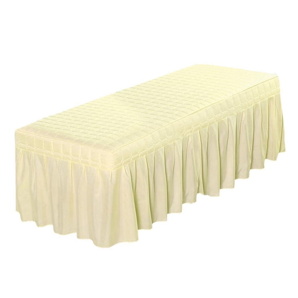 Ruiboury Massage Cosmetic Table Valance Sheet Cover - with Hole Beige 190x70cm