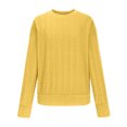 thumbnail image 4 of AherBiu Womens Long Sleeve Tops Crewneck Pullover Spring Sweater Top T Shirts Solid Color, 4 of 6
