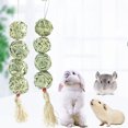 thumbnail image 2 of Natural Straw Ball Hanging String Pet Rabbit Molars Toys To Relieve Boredom Hamster Accessories Pet Products, 2 of 7