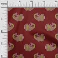 thumbnail image 1 of oneOone Georgette Viscose Fabric Fish Block Print Fabric By The Yard 42 Inch Wide, 1 of 4