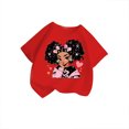 thumbnail image 3 of LUOGENLI T-Shirt pour Filles T-Shirt d'Été pour Filles à Col Rond Imprimé Dessin Animé Décontracté Ample à Manches Courtes T-Shirt Chandails de Pâques pour Filles 2025 Rouge 6-8 Ans, 3 of 5