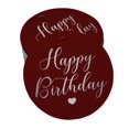 thumbnail image 1 of Inkdotpot 100 Pack Happy Birthday Favor Paper Tag Craft Real Silver Foil Hang Tag, 1 of 6