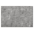 thumbnail image 1 of 2-ft x 3-ft Malika Grey Printed Floor Mat, 1 of 5