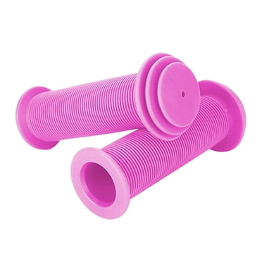 2Pcs Premium Bike Handle Grips, Dia 2.2cm Wear Resistance, Non Grips Sleeve Cover Handlebar Grips for BMX, Kids Bike Pink