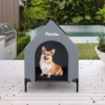 thumbnail image 4 of Gymax 36'' Elevated Dog House for Small Breeds Large Pet House w/ Ventilated Windows, 4 of 10