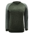 thumbnail image 4 of yoeyez Tunique en Tricot pour Femmes, Chandails à Manches Torsadées Patchwork, Col Ras du Cou Raglan, Chemises à Manches Longues, Hauts Mode Automne 2024, Vert, TG, 4 of 5