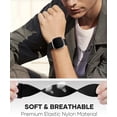 thumbnail image 2 of REQO Compatible avec Fitbit Versa 4 Bracelets pour Femme/Sense 2/Sense/Versa 3 Bracelets, Lot de 3 Bracelet de Sport en Nylon Extensible de Remplacement pour Fitbit Sense 2/Fitbit Versa 4 Bracelets Femmes Hommes, 2 of 7