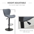 thumbnail image 4 of HOMCOM Bar Stools Set of 2 Adjustable Height Swivel Bar Chairs with Back, 4 of 10