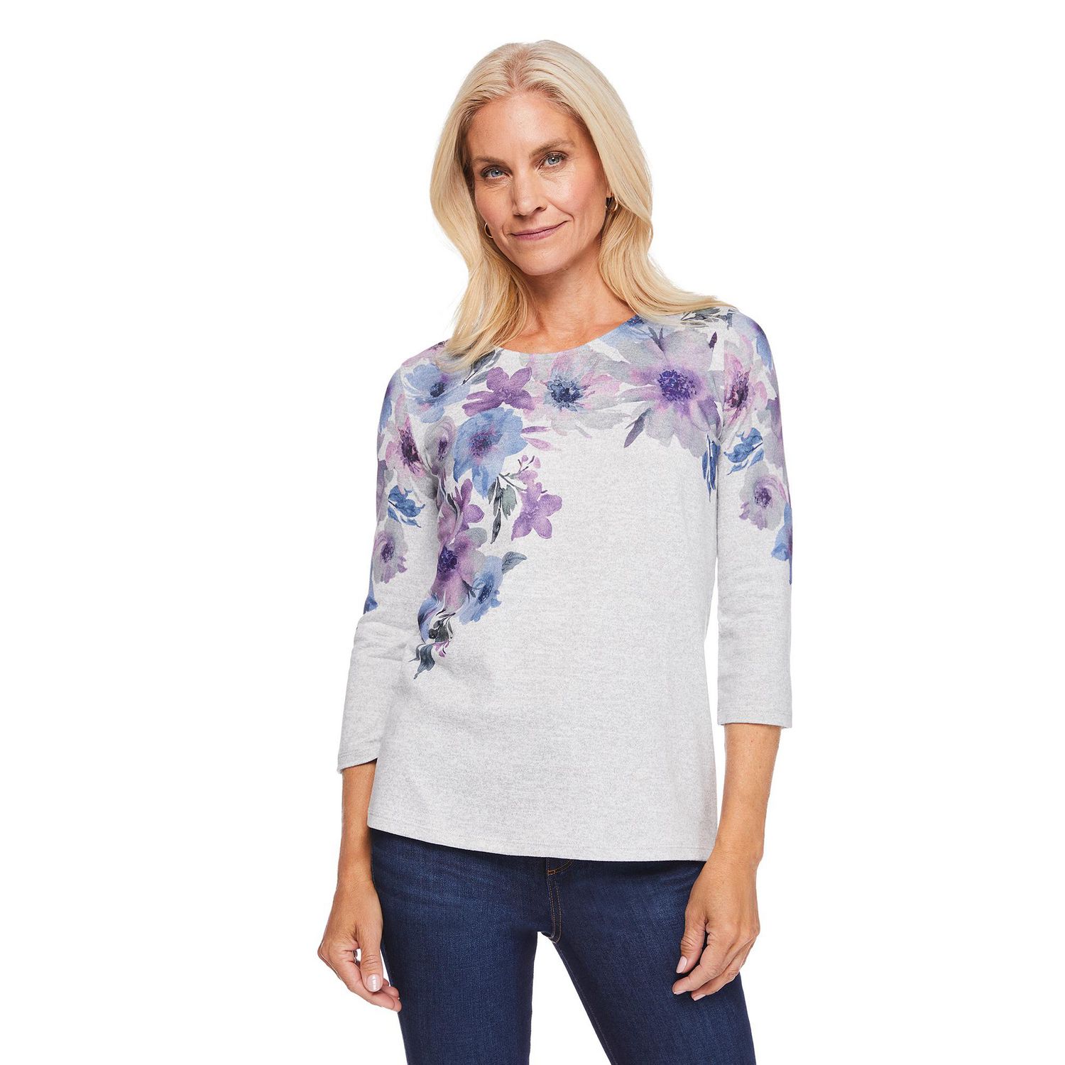 Iyla Women's 3/4 Sleeve Hacci Top