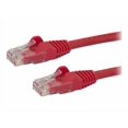 thumbnail image 1 of StarTech.com Câble Ethernet CAT6 de 5 Pi, Cordon de Pose PoE 10 Gigabits Snagless RJ45 650 MHz 100 W, Câble Réseau CAT 6 10 Gbe UTP avec Soulagement des Taches, Rouge, Testé par Fluke/le Câblage Est Certifié UL/Tia - Catégorie 6 - 24AWG (N6PATCH5RD) - Câble de Pose - RJ-45 (m) vers RJ-45 (m) - 5 Pi - UTP - CAT 6 - Moulé, Sans Accroc - Rouge, 1 of 3