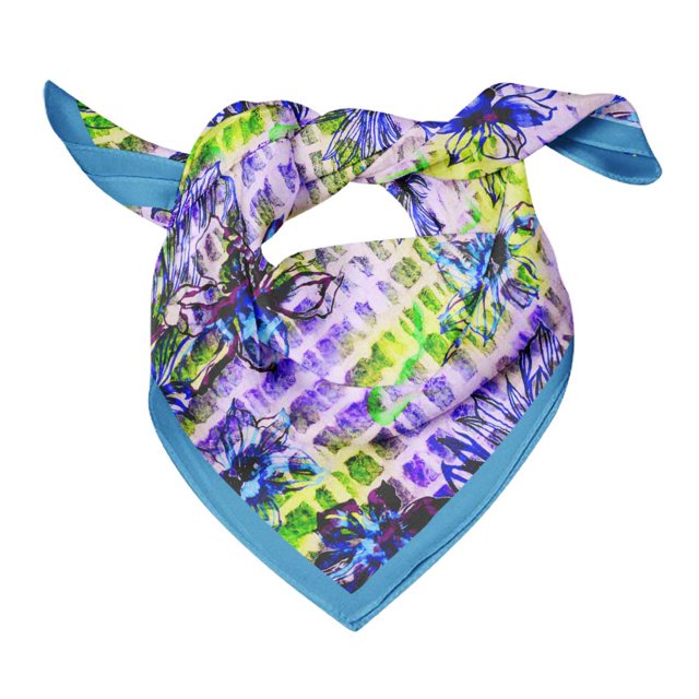 Bimba Womens Rectangular Printed Cotton Voile Scarf Neck Head Wrap-40 x 80 Inches