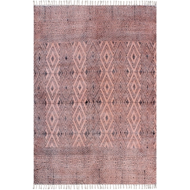 Casavani Cotton Custom Area Rug Kitchen Mat, Brown 10x10 ft