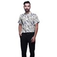thumbnail image 1 of BESTMAN Chemise en Coton pour Hommes à Manches Courtes Imprimée Col Mandarin Chemise Décontractée, 1 of 5