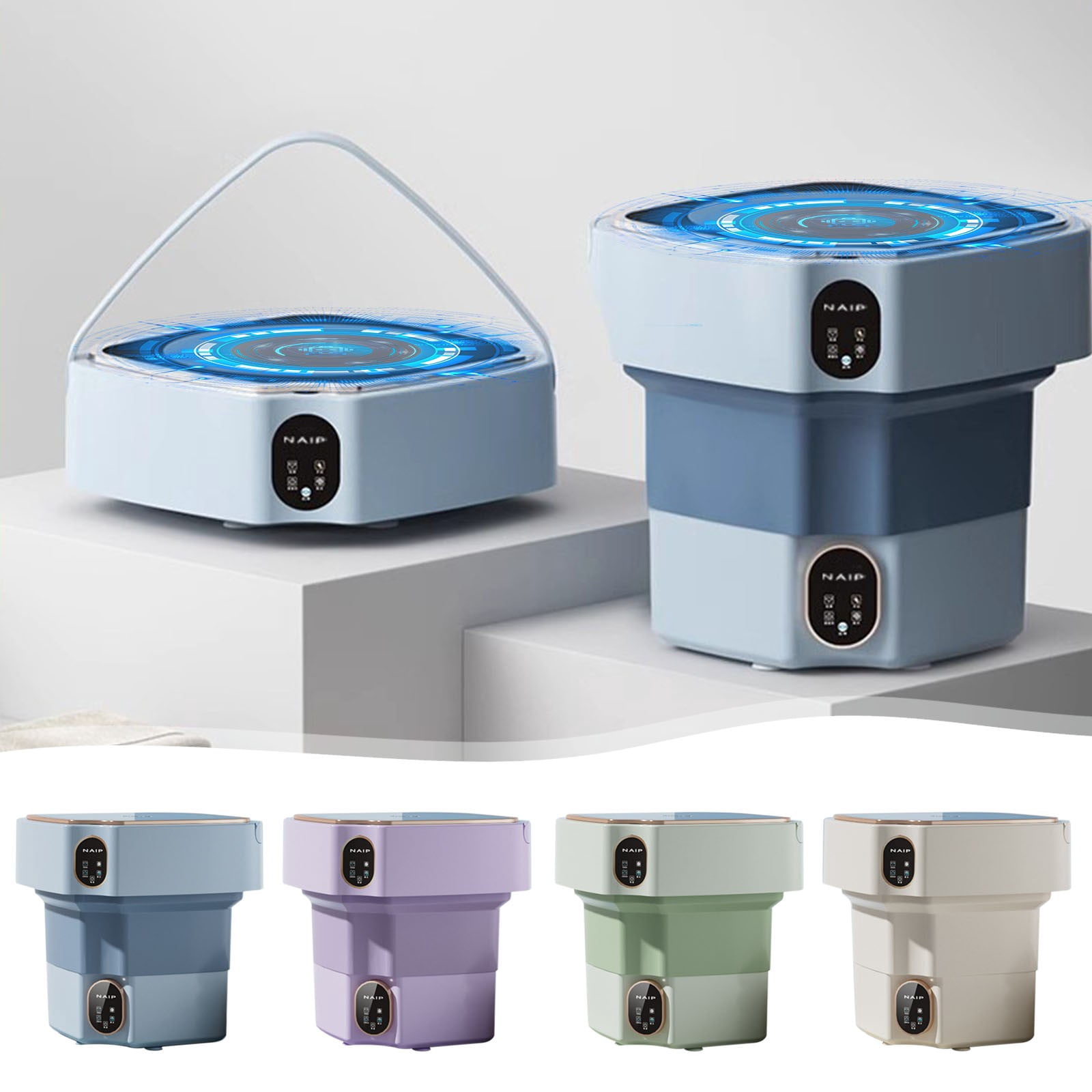 Dvkptbk Portable Washing Machine, Mini Washer High Capacity for Underwear,Baby Clothes,Socks,Pet Items And Small Items,Foldable Washing Machine for Apartments,Camping,Travel,Dormitory,Hotel