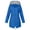 Blue, variant on Pisexur Women's Plus Size Winter Raincoats Waterproof Rain Jacket Lightweight Active Outdoor Hooded Trench Coats Zip Up Windbreaker