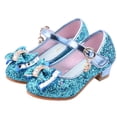 thumbnail image 2 of DPTALR Baby Girls Pearl Crystal Bowknot Sandals Bling Princess Shoes, 2 of 4