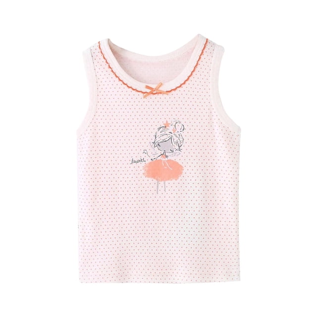 MIASHUI Débardeurs Graphiques Sans Manches pour Tout-Petites Filles, Camisoles pour Enfants Filles, Rouge Melon D\'eau, 3-4 Ans