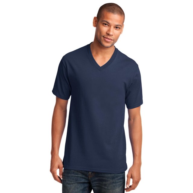 T-shirt à Col en V 100 % Coton 54 Oz
