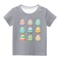 thumbnail image 1 of MeetoTime T-shirt à Manches Courtes Imprimé Ufs de Pâques pour Enfants Col Rond Confortable pour Garçons Filles, 1 of 4