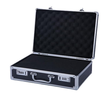 lionlar Mallette en Alliage d'Aluminium Légère Imperméable Multi-Usage Noir Noir Moyen Verrou